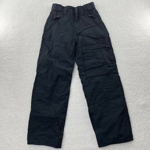 Gap Kids Ski Pants Size 12 Slim Black Cargo Warmest Snow Insulated Boys Girls